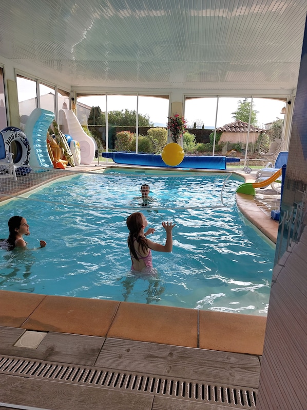 Indoor pool, a heated pool