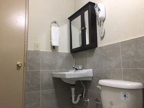 Ducha, secador de pelo, toallas