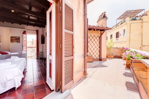Apartment, 1 Queen Bed, Terrace, City View | 1 bedroom, desk, iron/ironing board, free WiFi