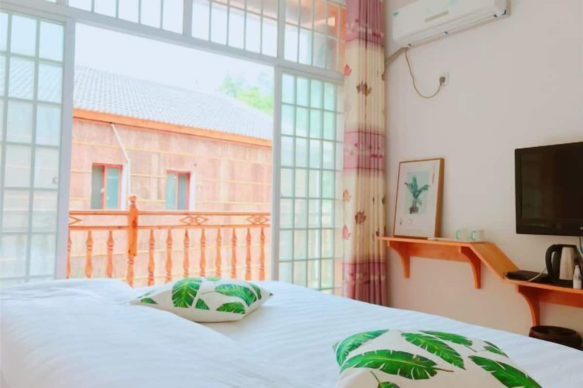 Desk, blackout curtains, iron/ironing board, free WiFi