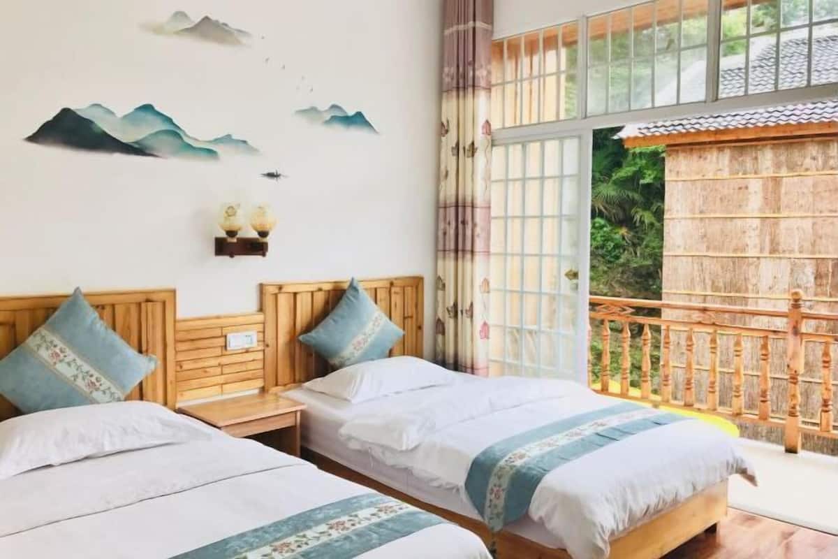 Desk, blackout curtains, iron/ironing board, free WiFi