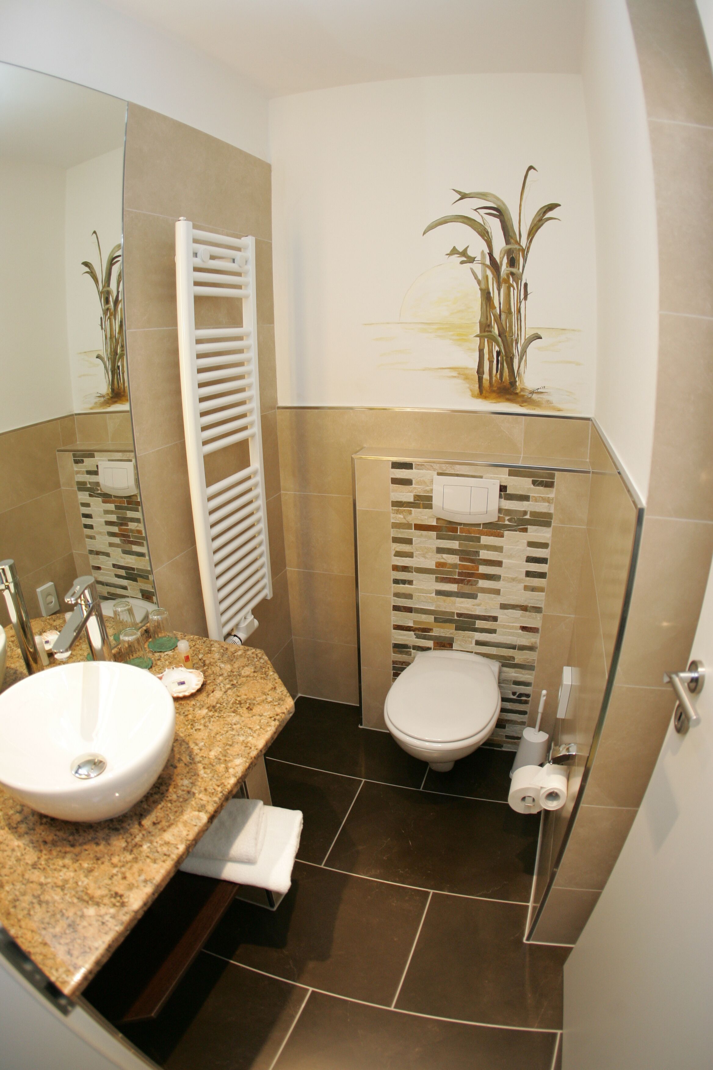 superior double room | bathroom | shower, free toiletries, hair dryer, bathrobes