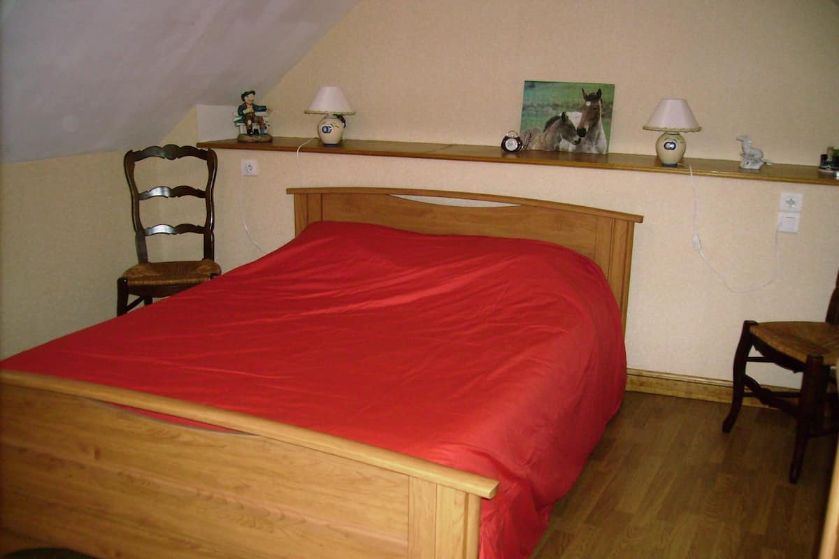 Blackout curtains, iron/ironing board, free WiFi, bed sheets