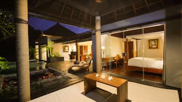 Ayuterra Two Bedrooms Villa | Living area | 42-inch flat-screen TV with satellite channels, TV