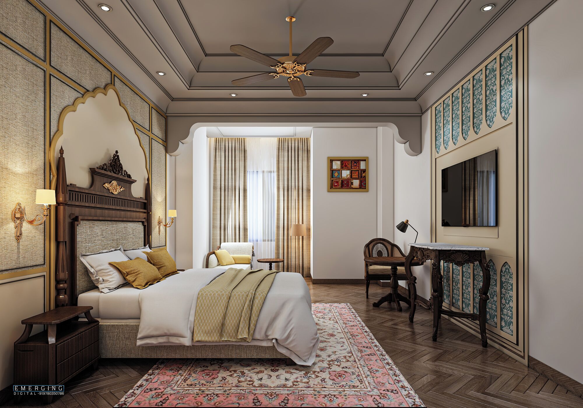 Habitación ejecutiva | Minibar, caja de seguridad en la habitación y escritorio 