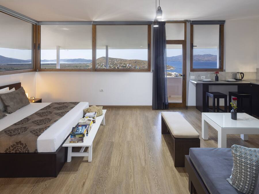 Estudio básico, vistas al mar | Escritorio, espacio para trabajar con un portátil, wifi gratis