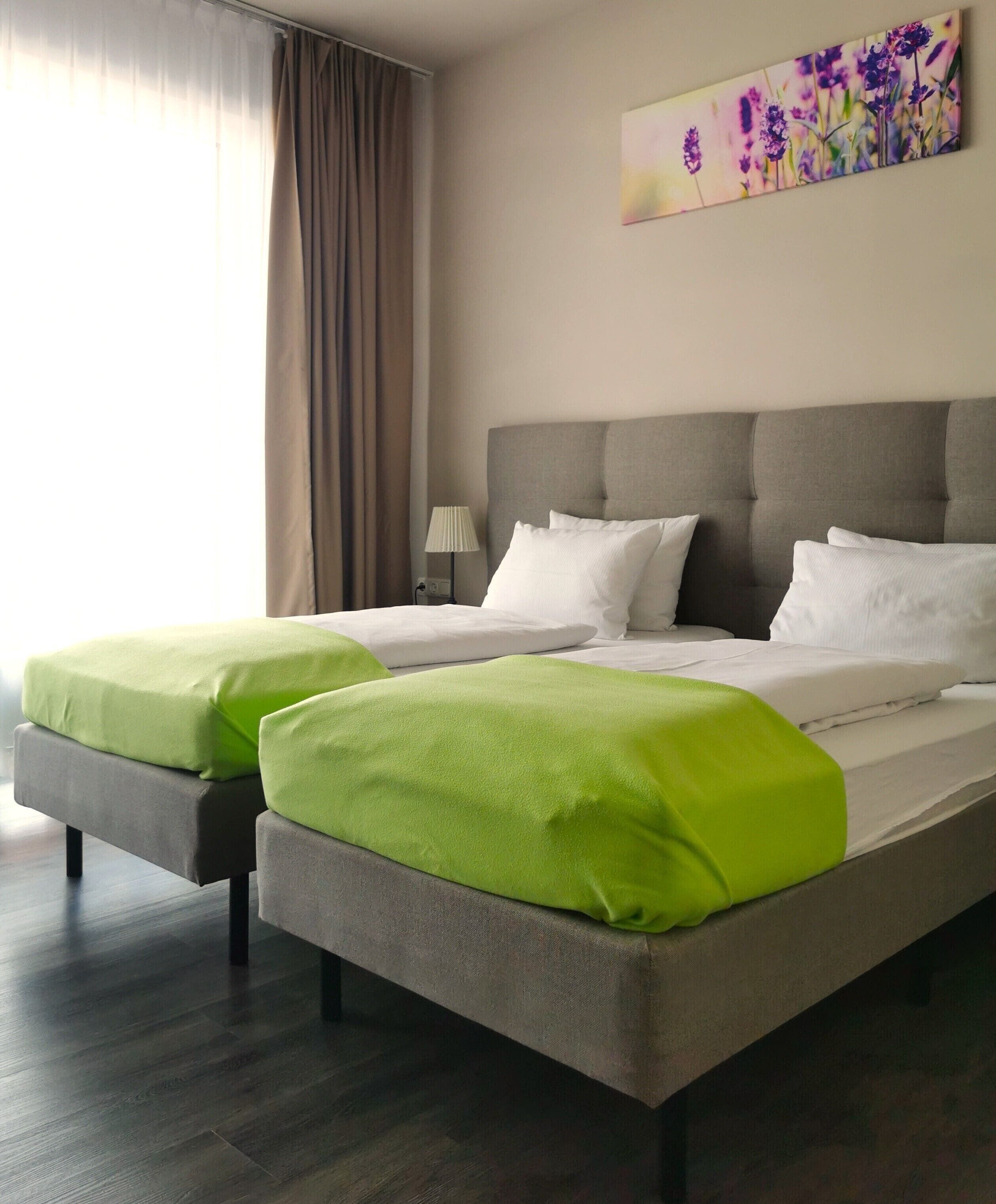 Hypo-allergenic bedding, in-room safe, desk, laptop workspace