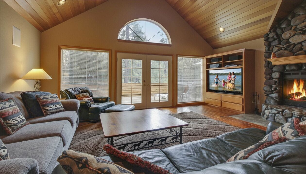 TV, fireplace, DVD player, ping pong