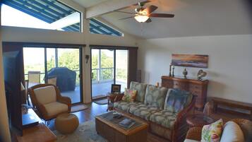 Televisor intel·ligent, llar de foc, llibres i impressores