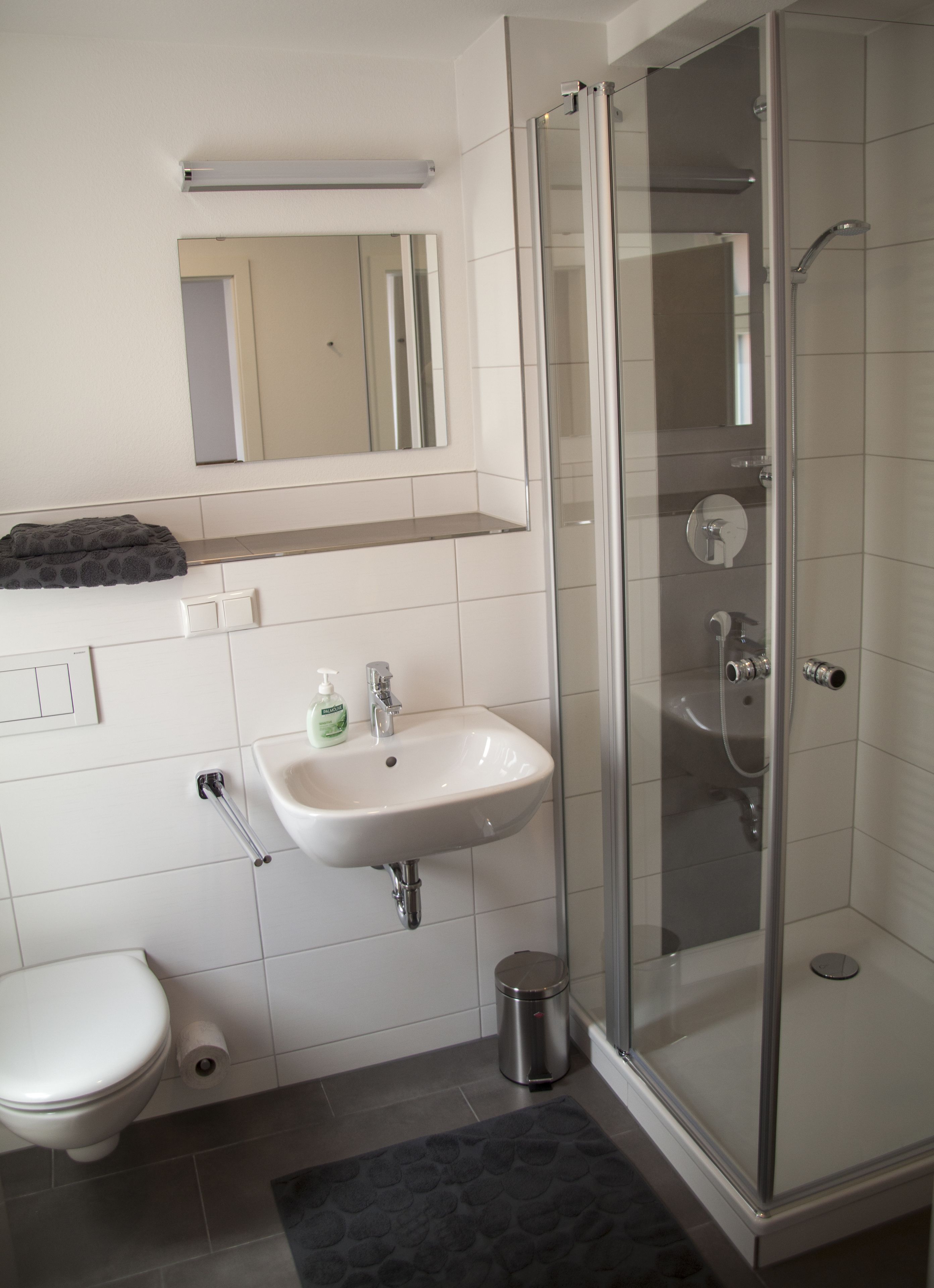 basic twin room | bathroom shower