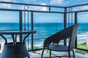 Panoramic Quadruple Room, 2 Double Beds, Accessible, Ocean View | Balcony view