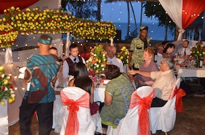Outdoor wedding area