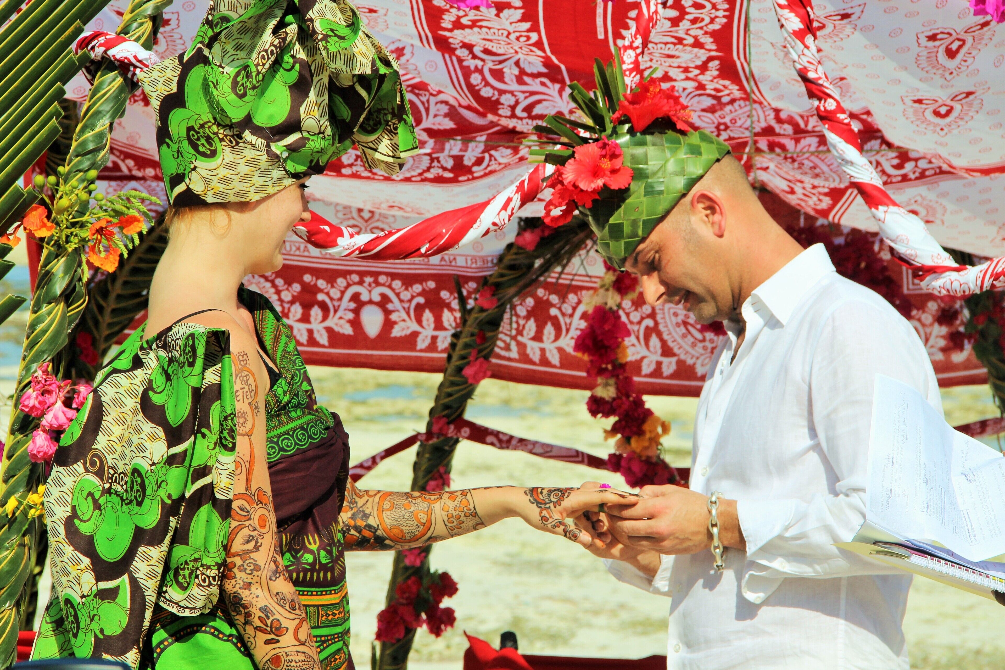 outdoor wedding area