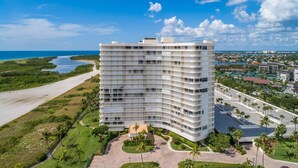 Exterior - Beachfront 2BR/2BA condo with pool, Wi‑Fi, and heated pool access. (Marco Island)