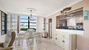 Interior - Beachfront 2BR/2BA condo with pool, Wi‑Fi, and heated pool access. (Marco Island)