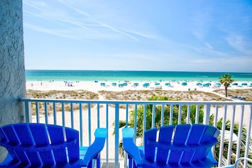 Image of Relax on Your Private Beachfront Balcony.  Fresh and Comfortable.  Great Family Value!