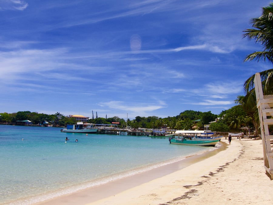 On the beach, scuba diving, snorkeling