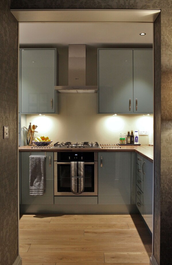 Fridge, oven, stovetop, dishwasher