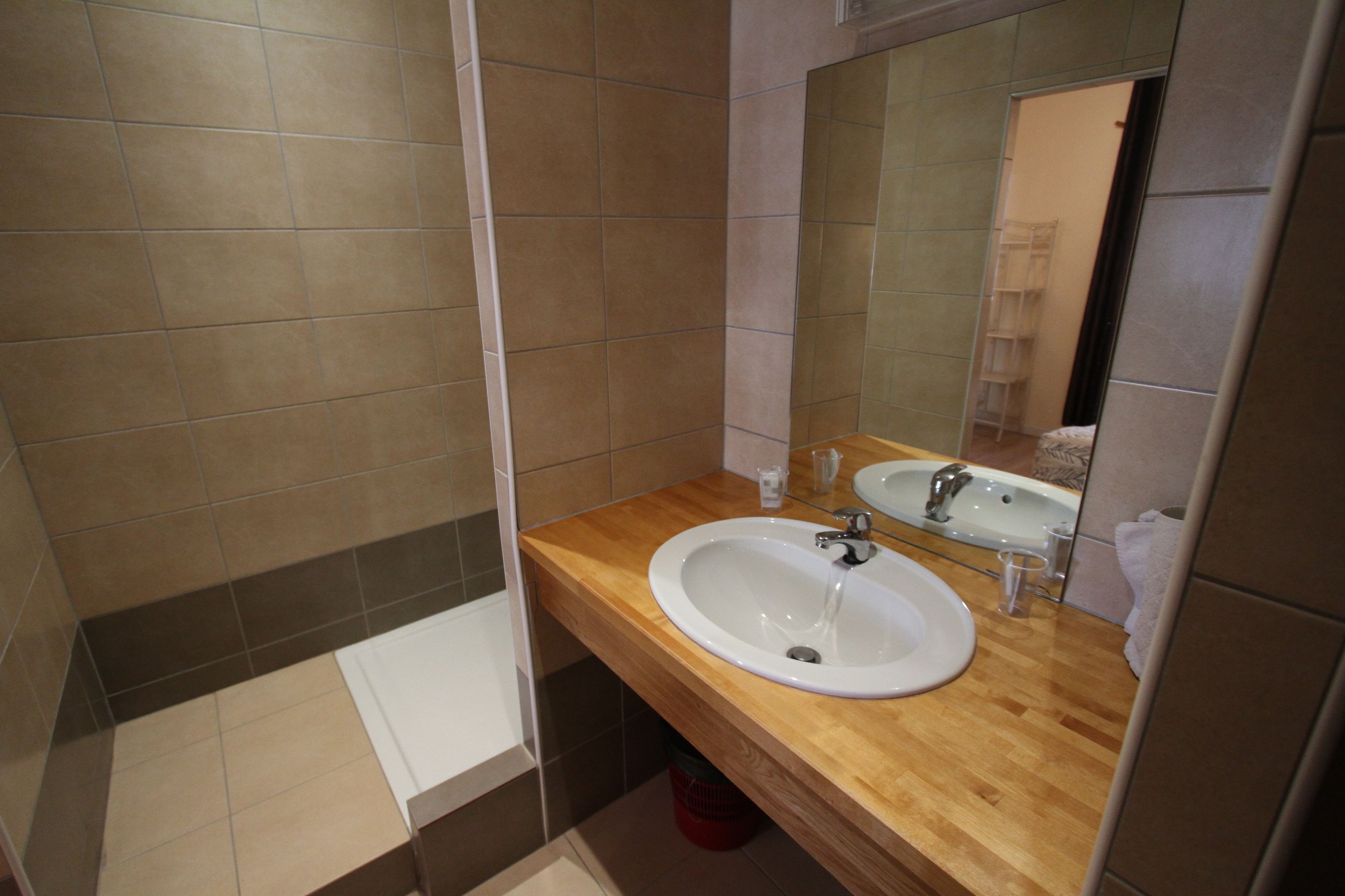twin room | bathroom | shower, free toiletries, towels