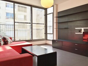 Luxury Townhome, 2 Bedrooms, Beachside | Living room | Flat-screen TV - Hilton Beach Stunning Designer 2BR APT (Tel Aviv)