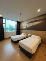 Standard Twin Room, 2 Twin Beds | Desk, laptop workspace, blackout drapes, iron/ironing board