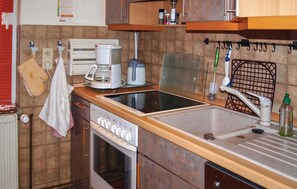 Fridge, microwave, stovetop, dishwasher