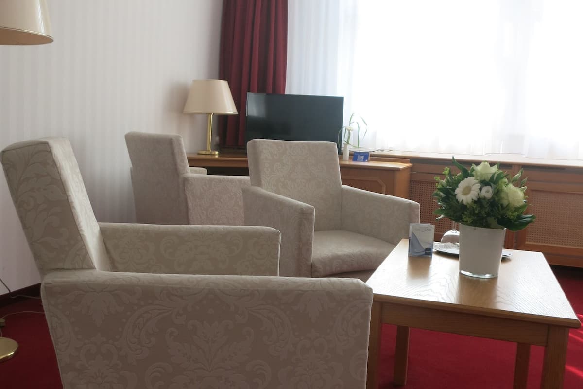 double room | living area | flat-screen tv