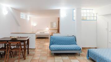 Apartamento luxo, 1 quarto | Camas Tempur-Pedic, quartos à prova de som, roupa de cama