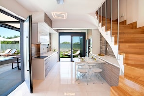 Fridge, microwave, oven, stovetop - Perla Villas with Heated Pool (Apokoronas)