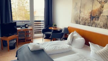 Panorama-dobbeltværelse - balkon - ved bjerg | 1 soveværelse, premium-sengetøj, lydisolering, strygejern/strygebræt