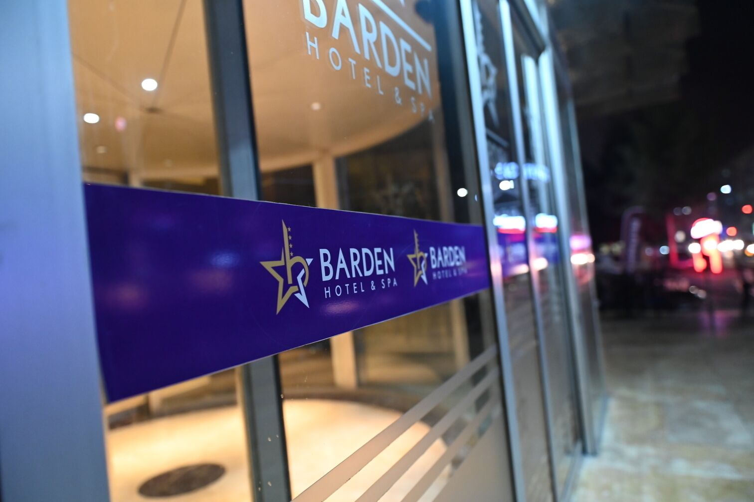 A Barden Hotel & Spa sign with a star logo.