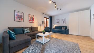 Suite estudio Deluxe, vista a la montaña | 1 habitación y ropa de cama de alta calidad