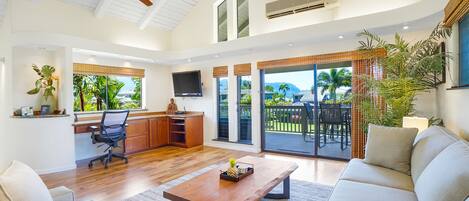 Televisor, reproductor de DVD, llibres i estèreo