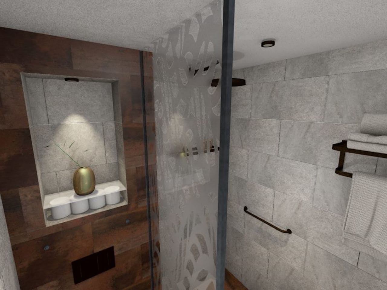 shower, designer toiletries, hair dryer, towels