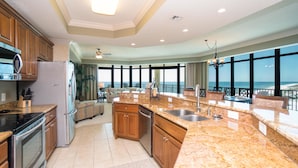 Condo, Multiple Beds (Phoenix West 1001) | Private kitchen | Coffee/tea maker, fridge, microwave, oven - Phoenix West 1001 Apartment 4 (Orange Beach)