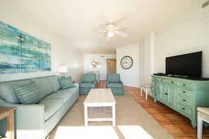 Condo, Multiple Beds (The Palms Unit 202) | Living room | 32-inch flat-screen TV with cable channels, TV