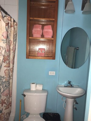 Hair dryer, towels