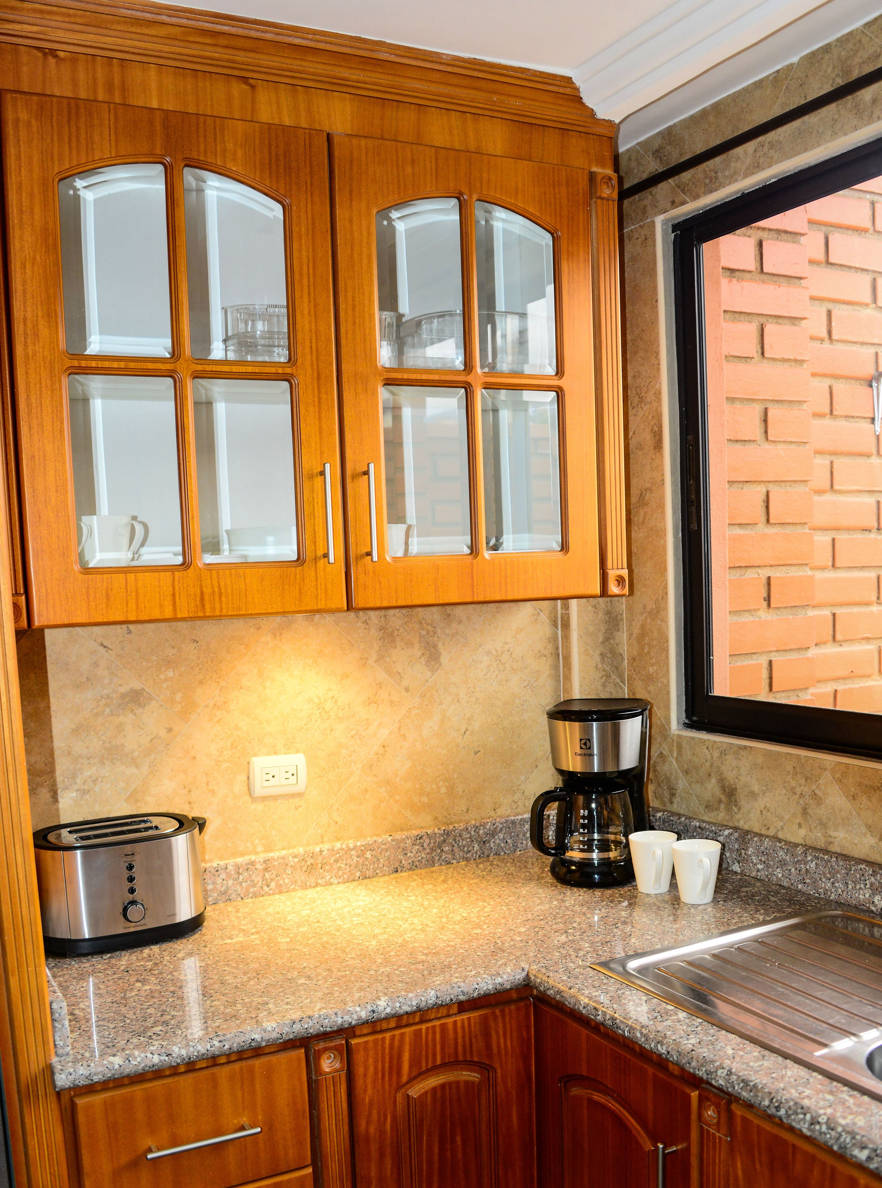 Apartment | Private kitchen | Fridge, microwave, oven, stovetop