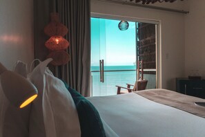 Chambre Double Deluxe, bain à remous, vue mer