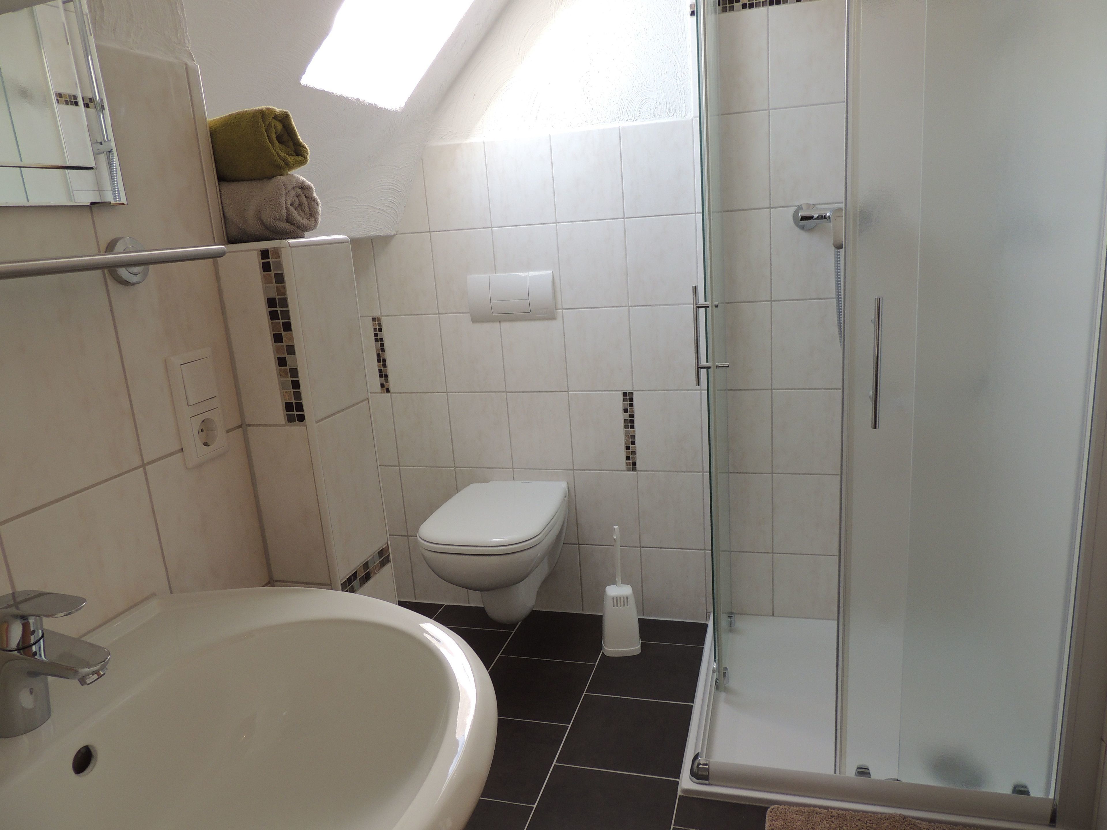 Dusche im Bad