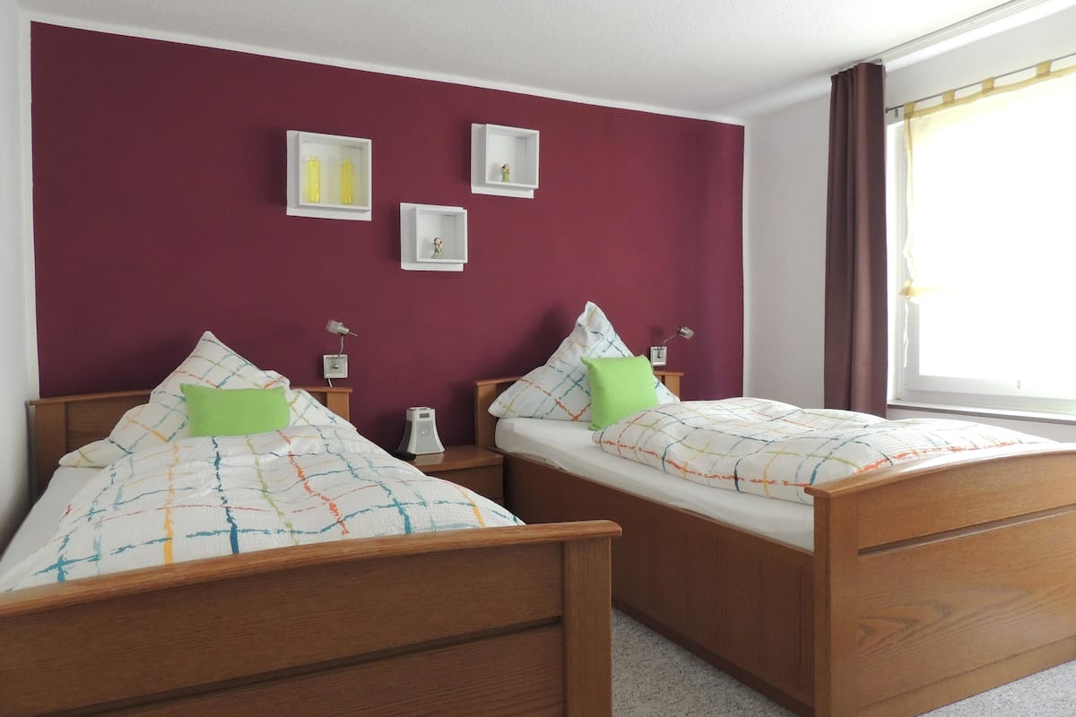 Habitación básica con 2 camas individuales (2) | Cortinas blackout, tabla de planchar con plancha y wifi gratis
