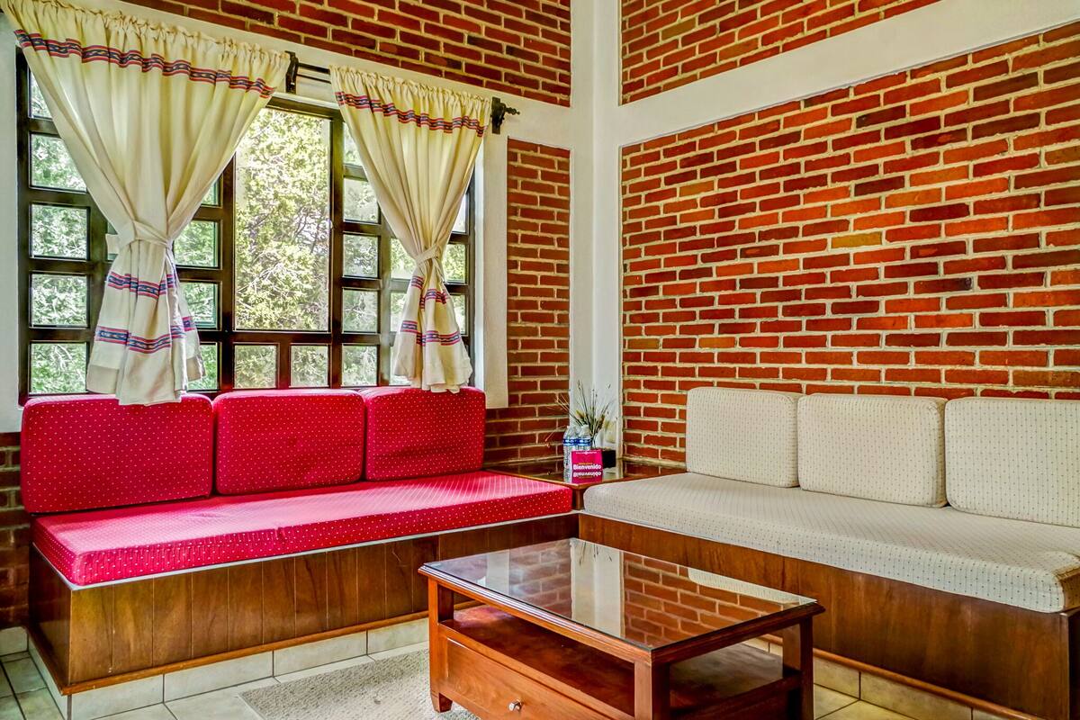 family room, 2 double beds | blackout curtains, free wifi, bed sheets