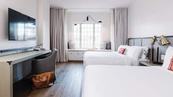Pillow-top beds, minibar, in-room safe, desk