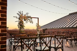 Outdoor wedding area