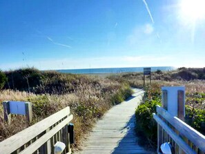 Private beach, sun-loungers - 2/2 Ocean View Condo at APATB Resort (Atlantic Beach, NC)