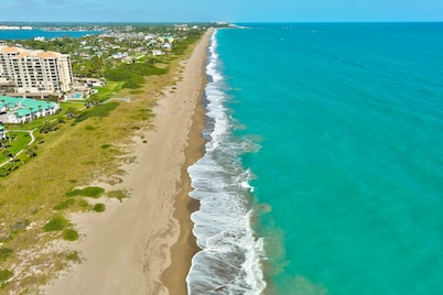 At the heart of Ocean Village. Private beach, gym, tennis, golf, pools, etc...
