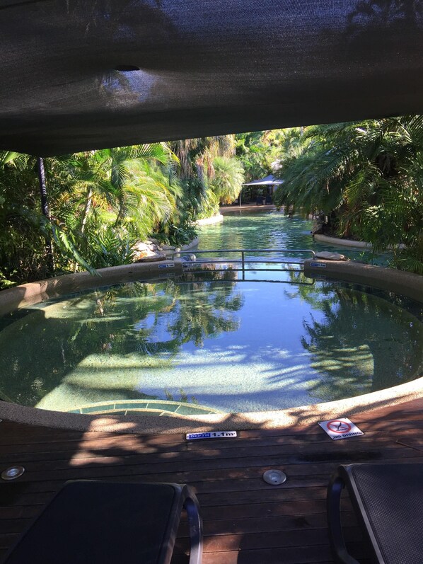 Outdoor pool, a heated pool