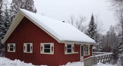 Cozy, comfy, rustic ski chalet at the foot of Ski Brule ski mountain