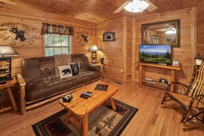 Smart TV, fireplace, DVD player