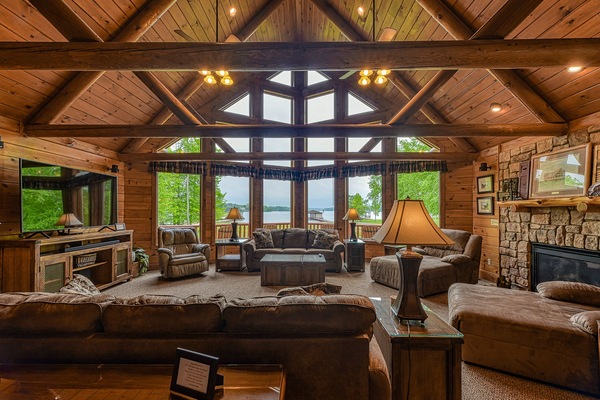 Smart TV, fireplace, foosball, stereo